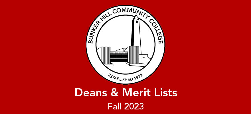 Deans and Merit List Fall 2023 with BHCC Seal