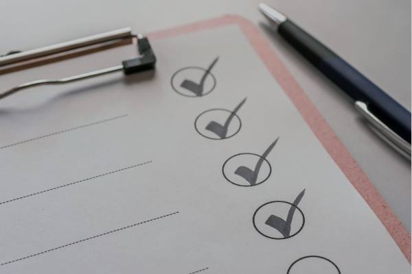 a checklist with check marks