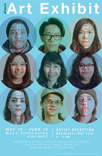 VMA Senior Show 2017 Poster with student faces