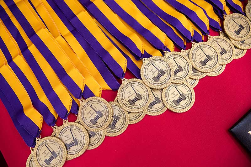 BHCC Honors and Awards medallions