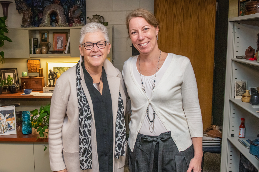 Gina McCarthy with an attendee