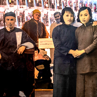 Image of Wen-ti Tsen’s multimedia exhibition “Hometown: Representing Boston’s Chinatown as a Place of People – Then and Now