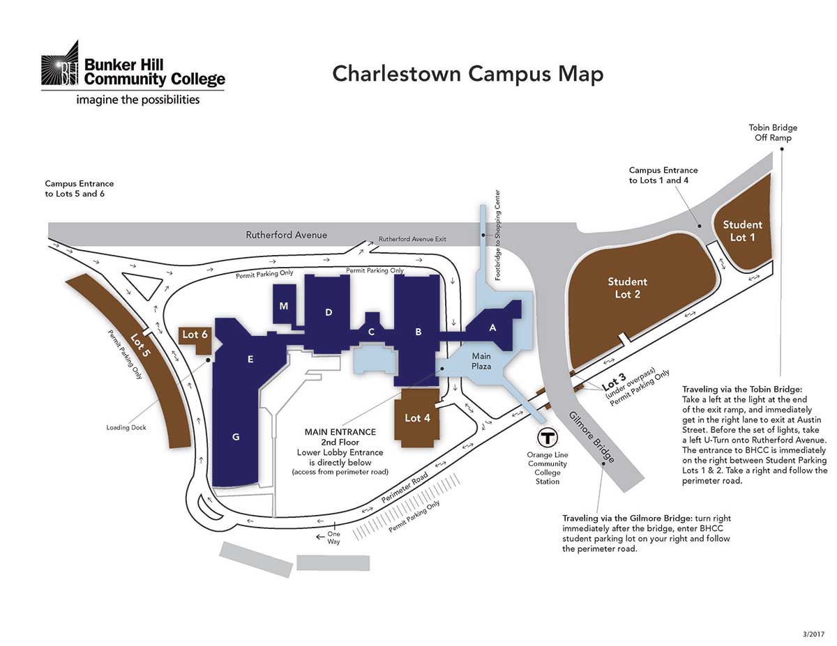 Charlestown Campus Parking Map