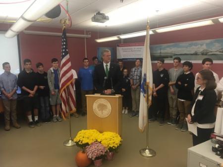 Governor Baker announcing Workforce Skills Capital Grant 10.13.2017