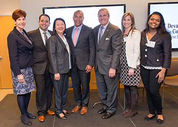 BHCC staff and students with Deval Patrick