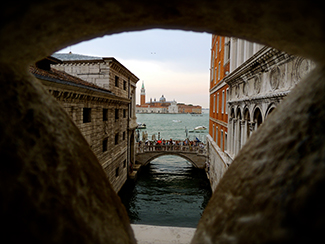 2015-2016 Second Place Student Photo Contest by Daemon Tendler.  View from the Bridge of Sighs, the Doge’s Palace. Location: Venice, Italy