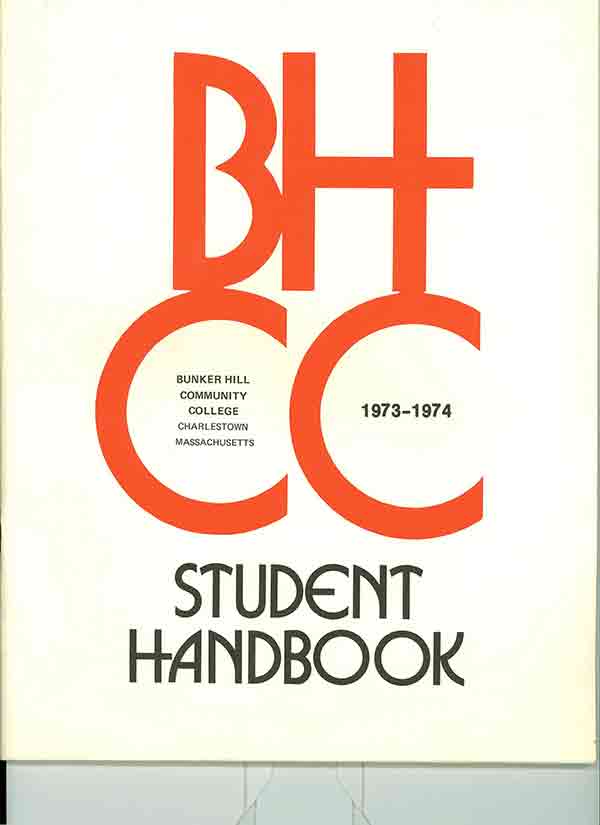 BHCC Student Handbook 1973-1974 Cover
