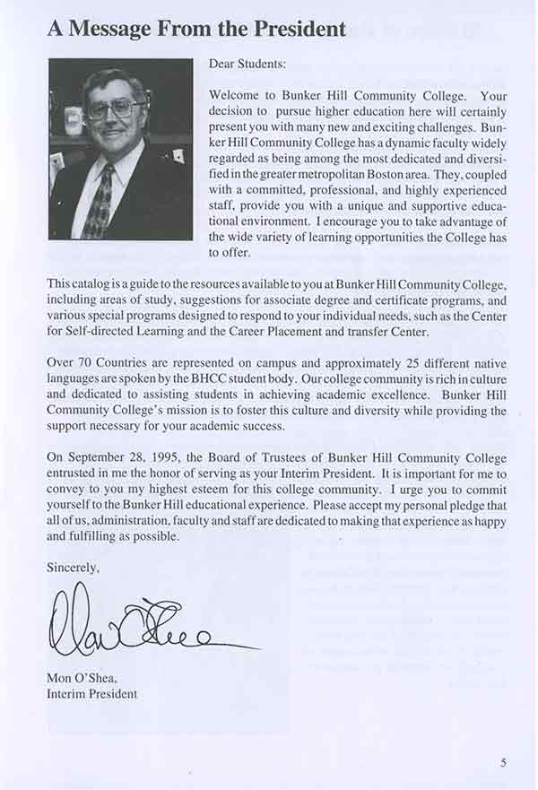 Maurice F. O Shea - Interim President